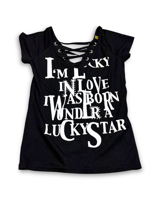 2000‘s L.A. Glitter Shirt Women‘s Top (M) - Lennys Vintage