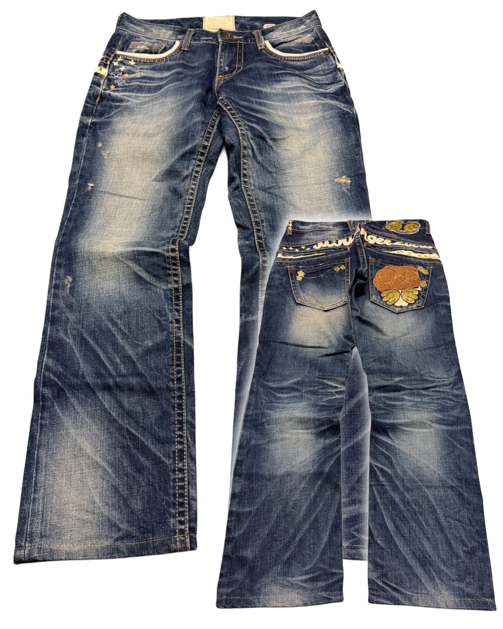 2000‘s Lolita Japanese Baggy/Straight Jeans Women‘s *very rare (S) - Lennys Vintage