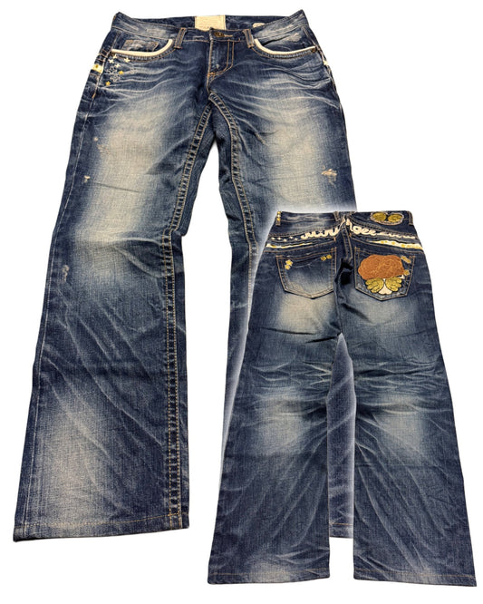 2000‘s Lolita Japanese Baggy/Straight Jeans Women‘s *very rare (S) - Lennys Vintage