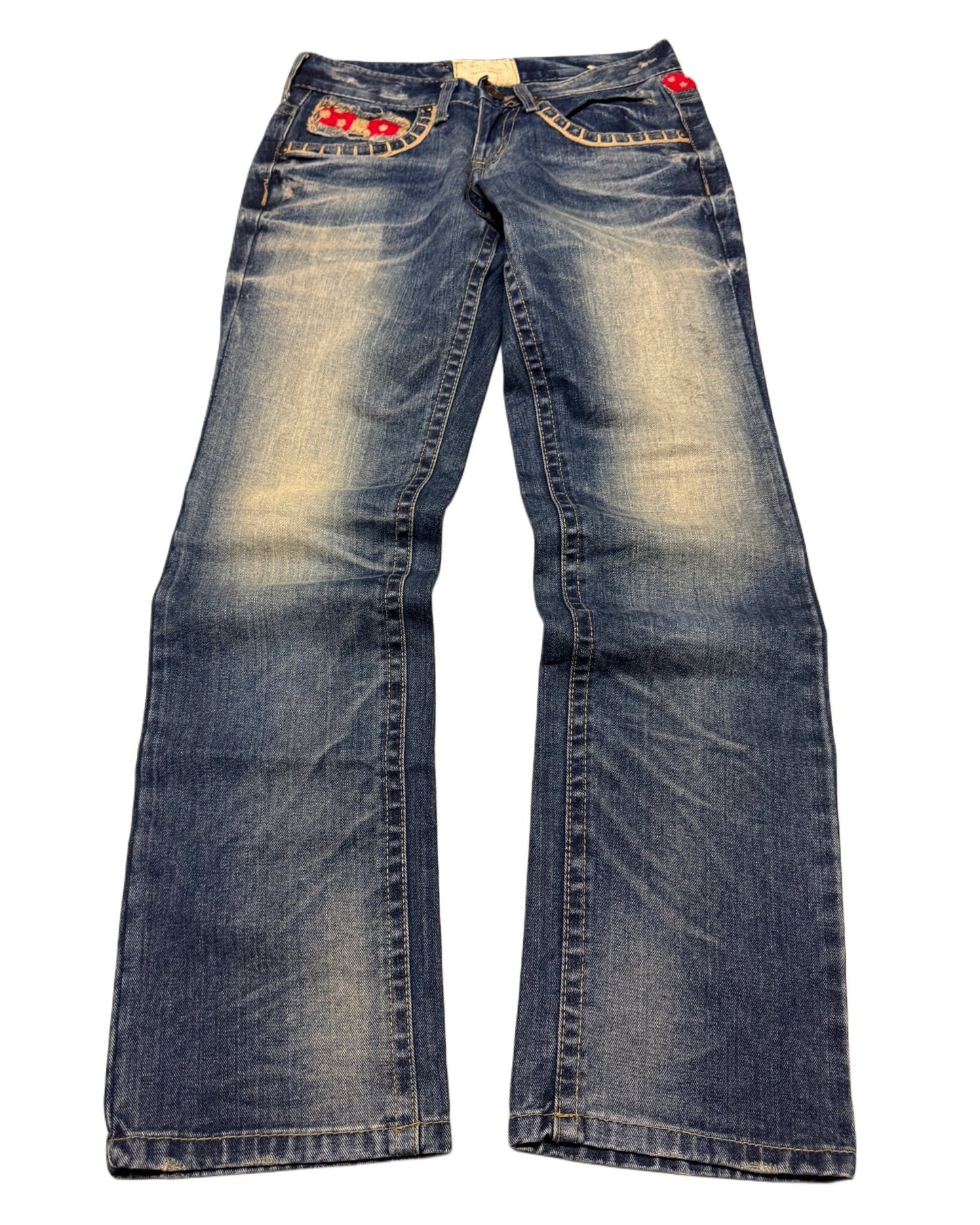 2000‘s Lolita Japanese Baggy/Straight Jeans Women‘s *very rare (S) - Lennys Vintage