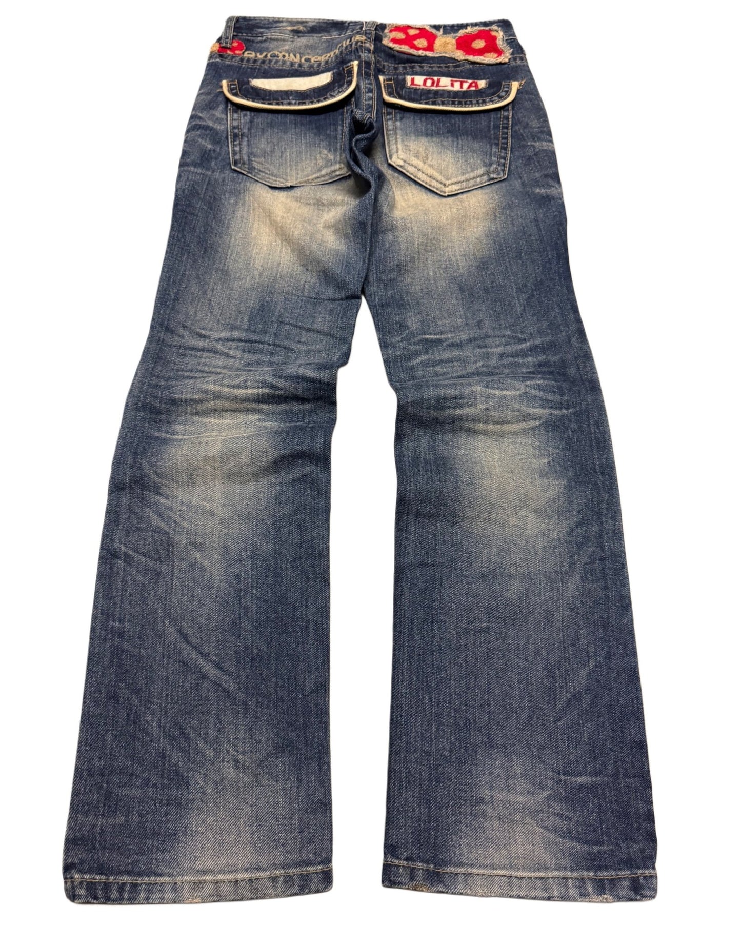 2000‘s Lolita Japanese Baggy/Straight Jeans Women‘s *very rare (S) - Lennys Vintage