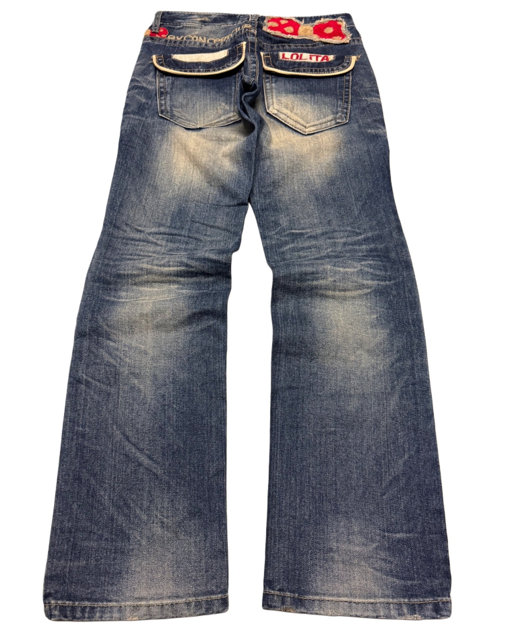 2000‘s Lolita Japanese Baggy/Straight Jeans Women‘s *very rare (S) - Lennys Vintage
