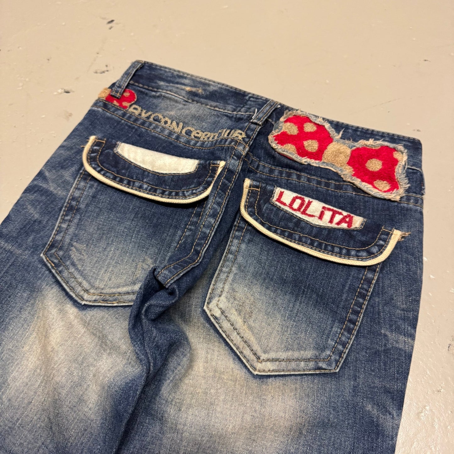 2000‘s Lolita Japanese Baggy/Straight Jeans Women‘s *very rare (S) - Lennys Vintage