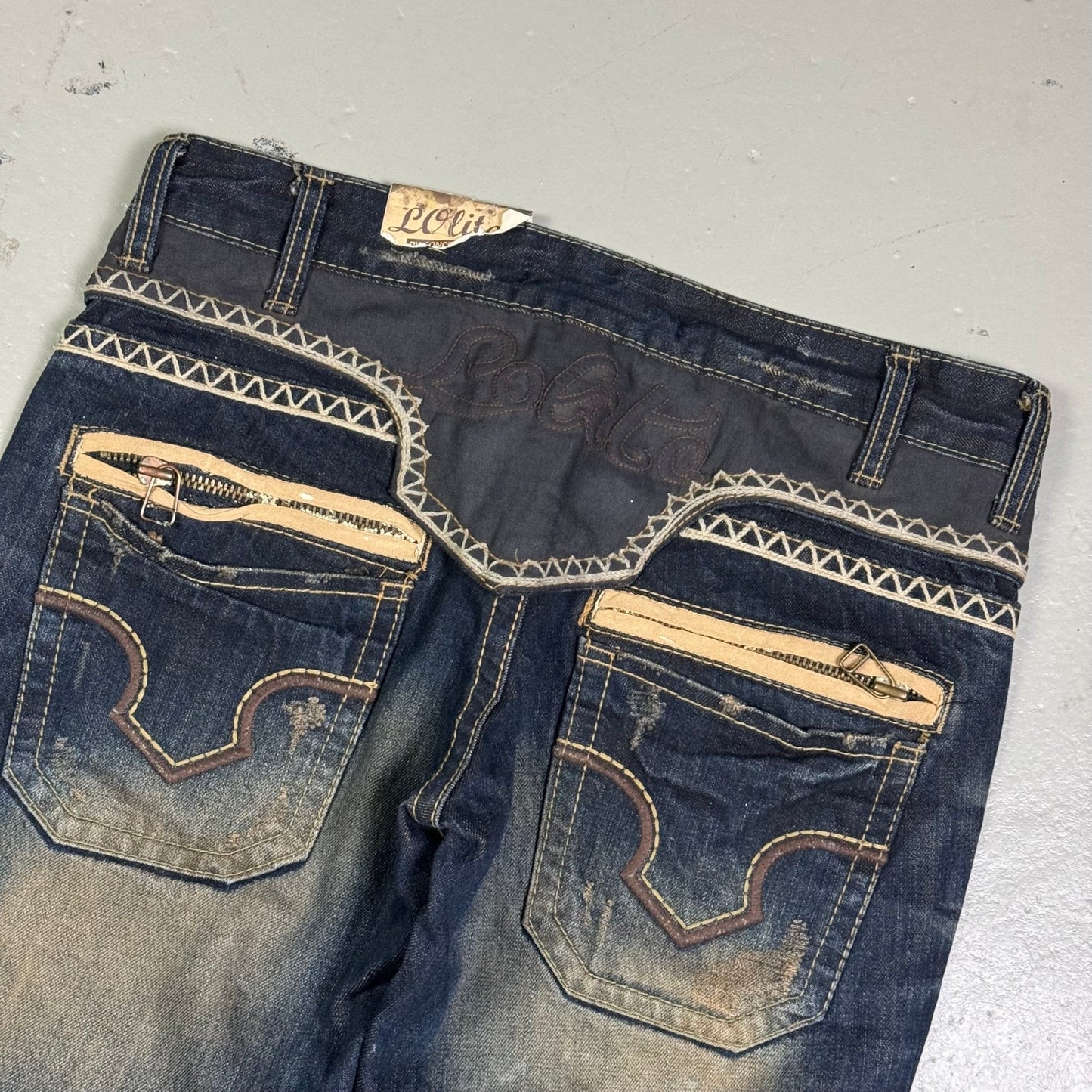 2000‘s Lolita Japanese Deadstock Bootcut Jeans Women‘s *rare (M) - Lennys Vintage