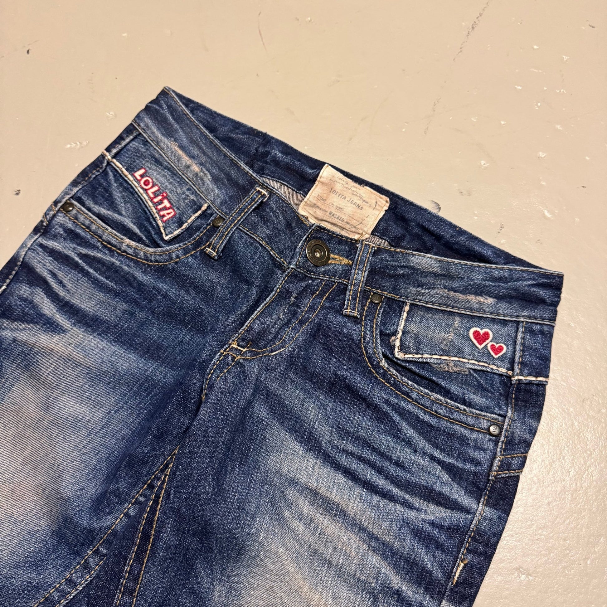 2000‘s Lolita Japanese Flared Jeans Women‘s *sehr selten (S) - Lennys Vintage