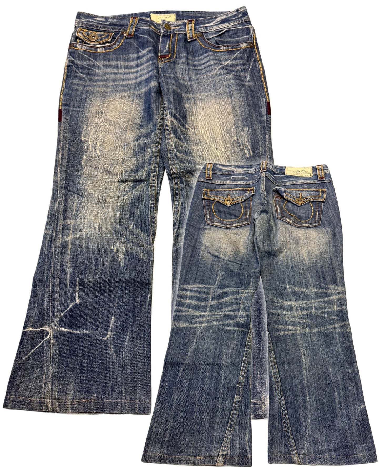 2000‘s Lolita Low Waist Faded Bootcut Jeans *sehr selten 31x26 - Lennys Vintage