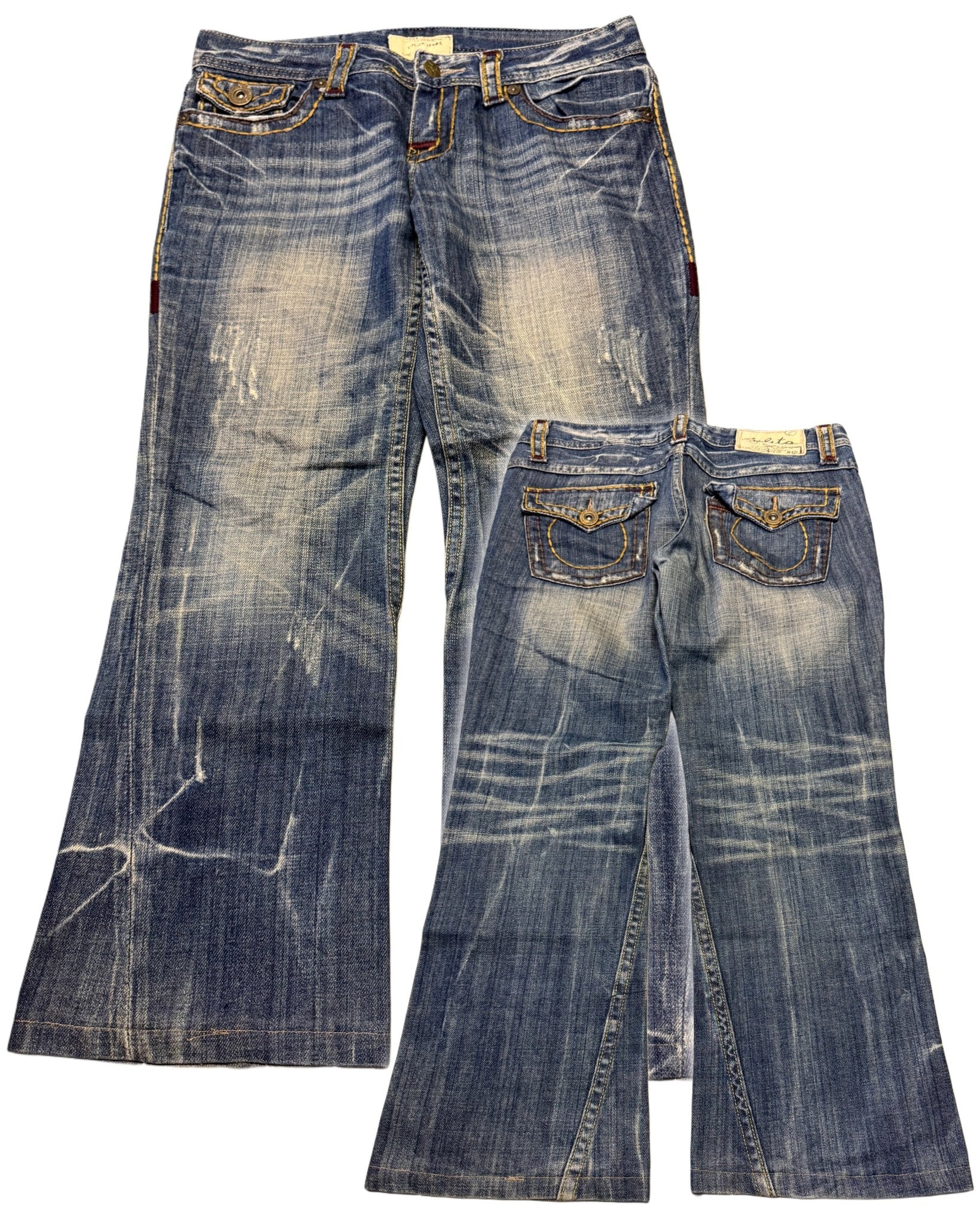 2000‘s Lolita Low Waist Faded Bootcut Jeans *sehr selten 31x26 - Lennys Vintage