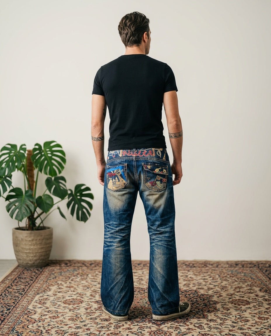 2000's Lollita Jeans Japanese Archive Straight/Baggy Jeans *very rare 32x28 (M) - Lennys Vintage