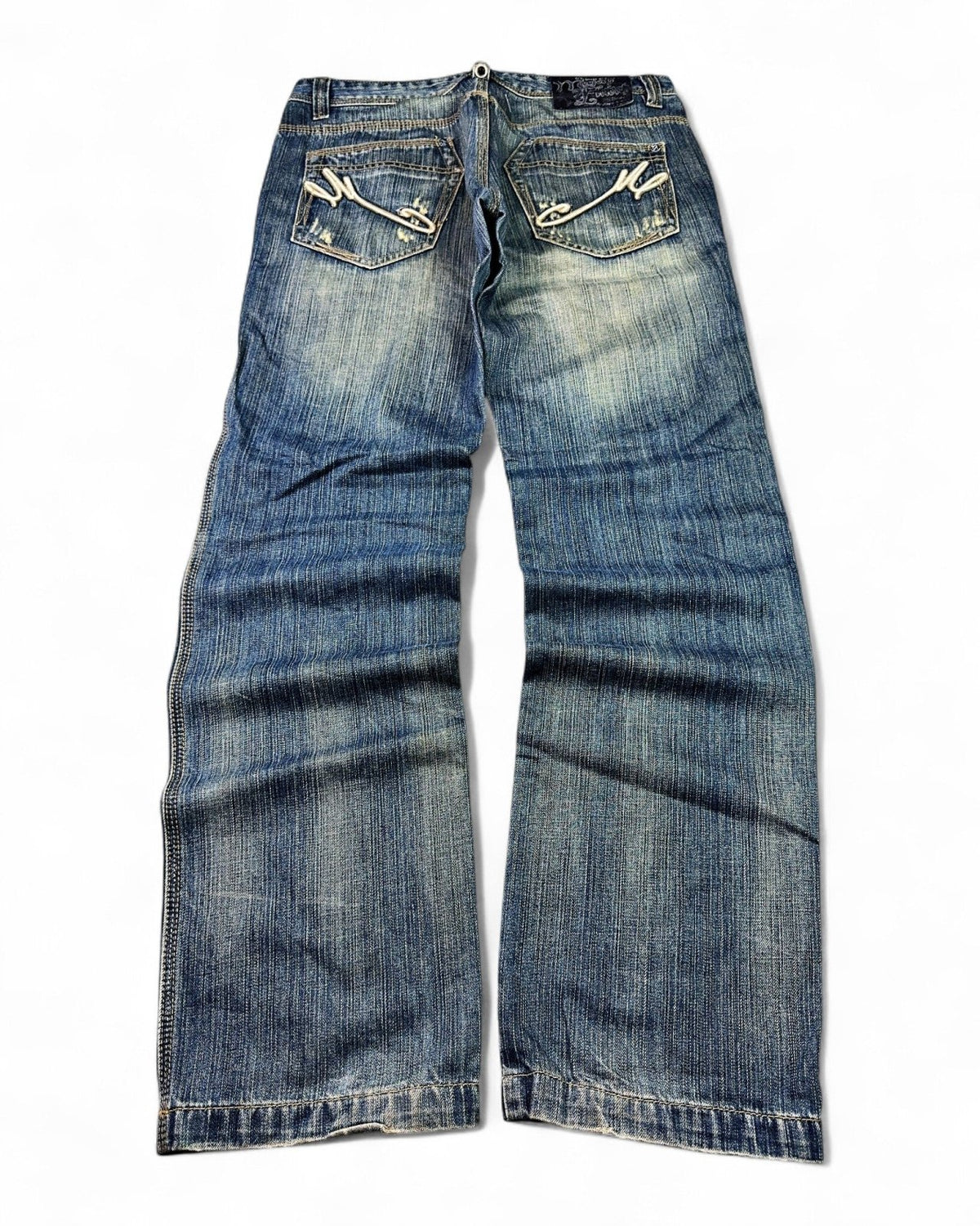 2000's Maja's Elaboration Japanese Straight/Baggy Jeans *rare 36x32 (XL) - Lennys Vintage