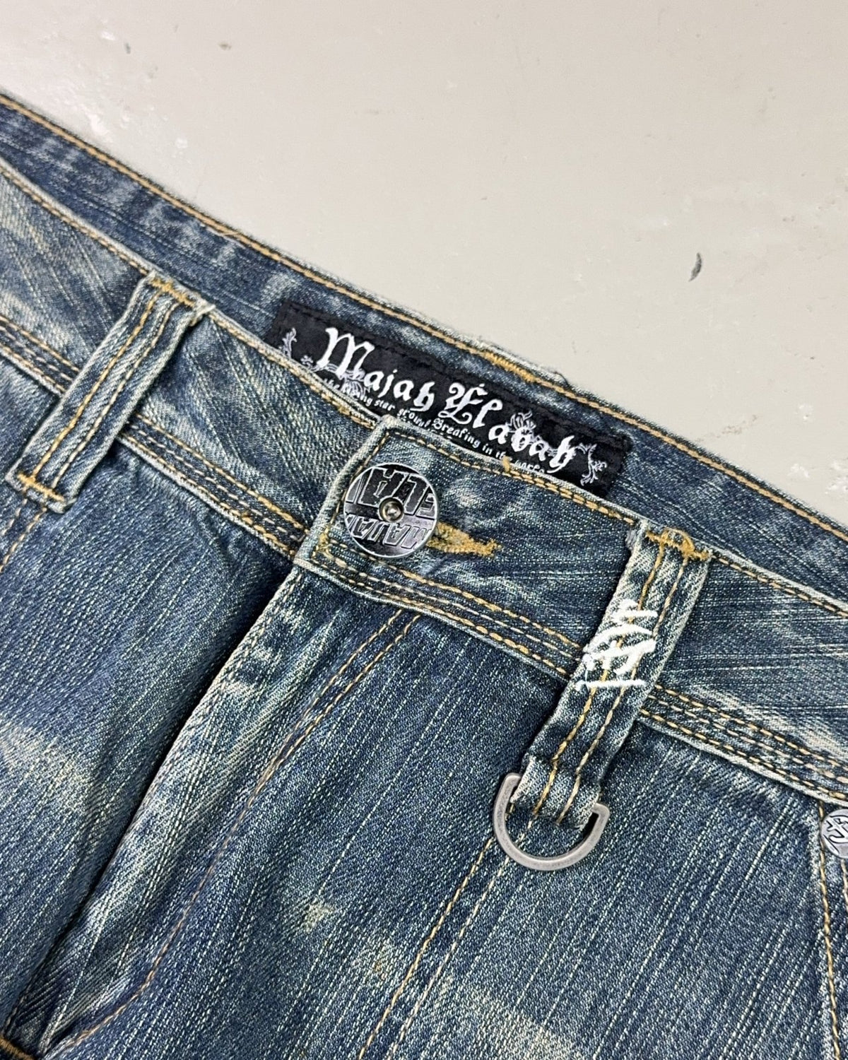 2000's Maja's Elaboration Japanese Straight/Baggy Jeans *rare 36x32 (XL) - Lennys Vintage