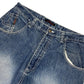 2000‘s Metal Hip Hop Baggy Jeans Heavy Denim *rare 32x32 - Lennys Vintage