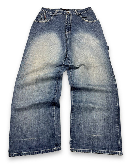 2000‘s Metal Hip Hop Baggy Jeans Heavy Denim *rare 32x32 - Lennys Vintage