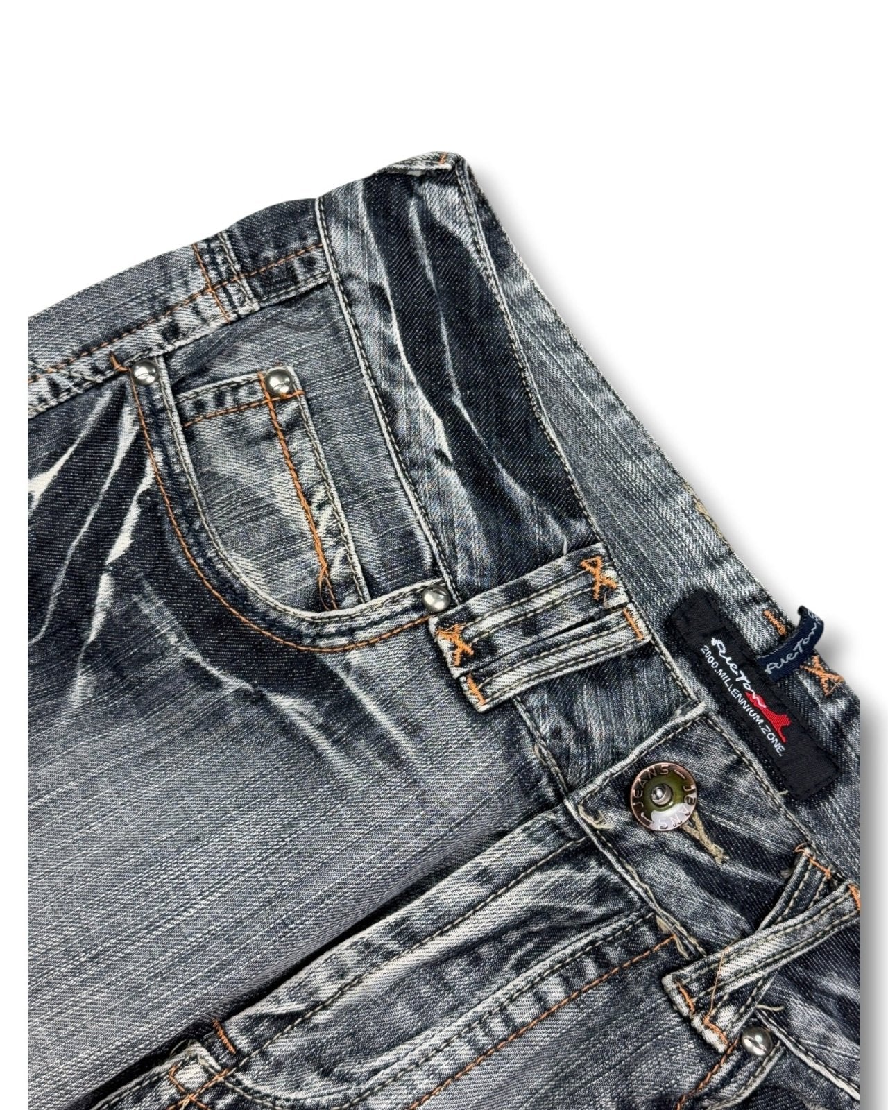 2000's Milennium Zone Japanese Archive Baggy/Bootcut Jeans *rare 32x30 (M) - Lennys Vintage