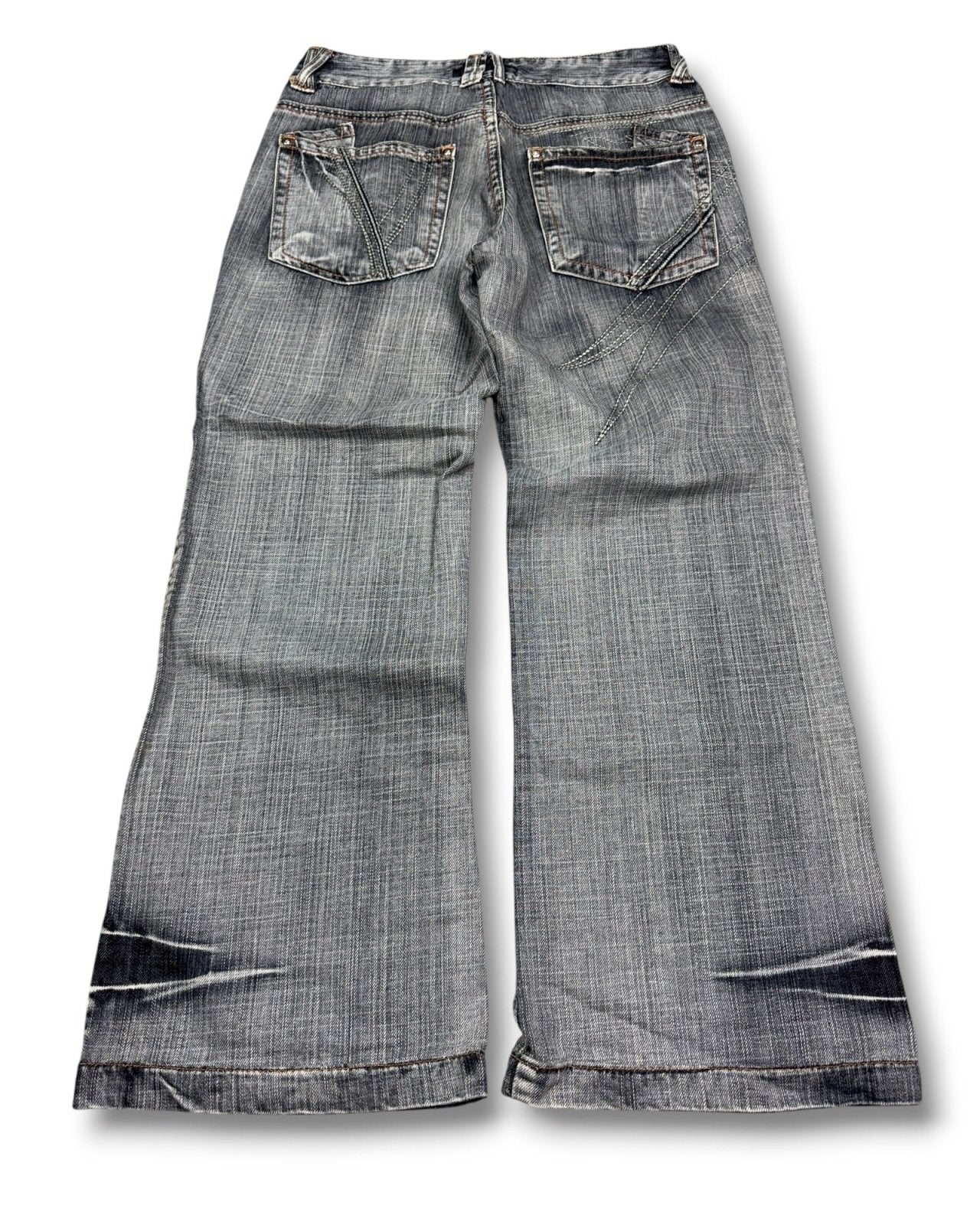 2000's Milennium Zone Japanese Archive Baggy/Bootcut Jeans *rare 32x30 (M) - Lennys Vintage