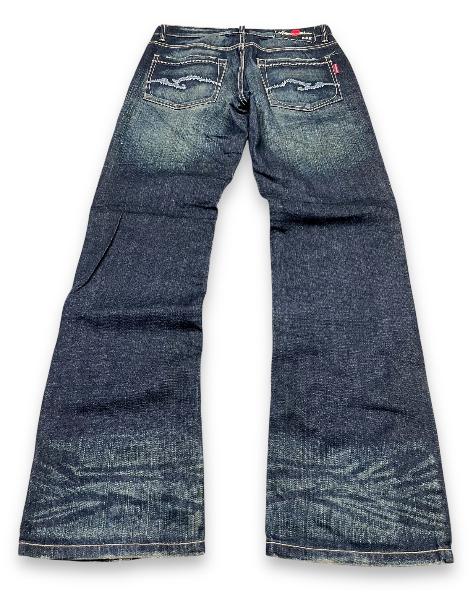 2000‘s Nippon Blue Japanese Baggy/Straight Jeans *very rare 30x32 - Lennys Vintage