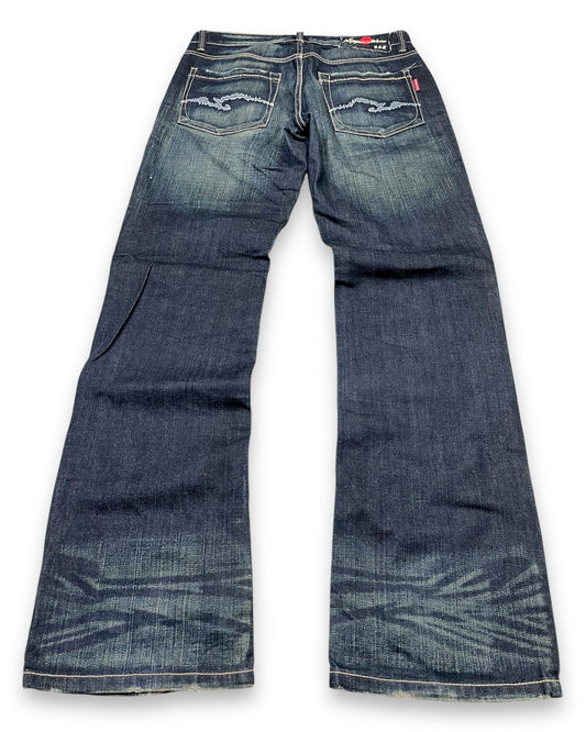 2000‘s Nippon Blue Japanese Baggy/Straight Jeans *very rare 30x32 - Lennys Vintage