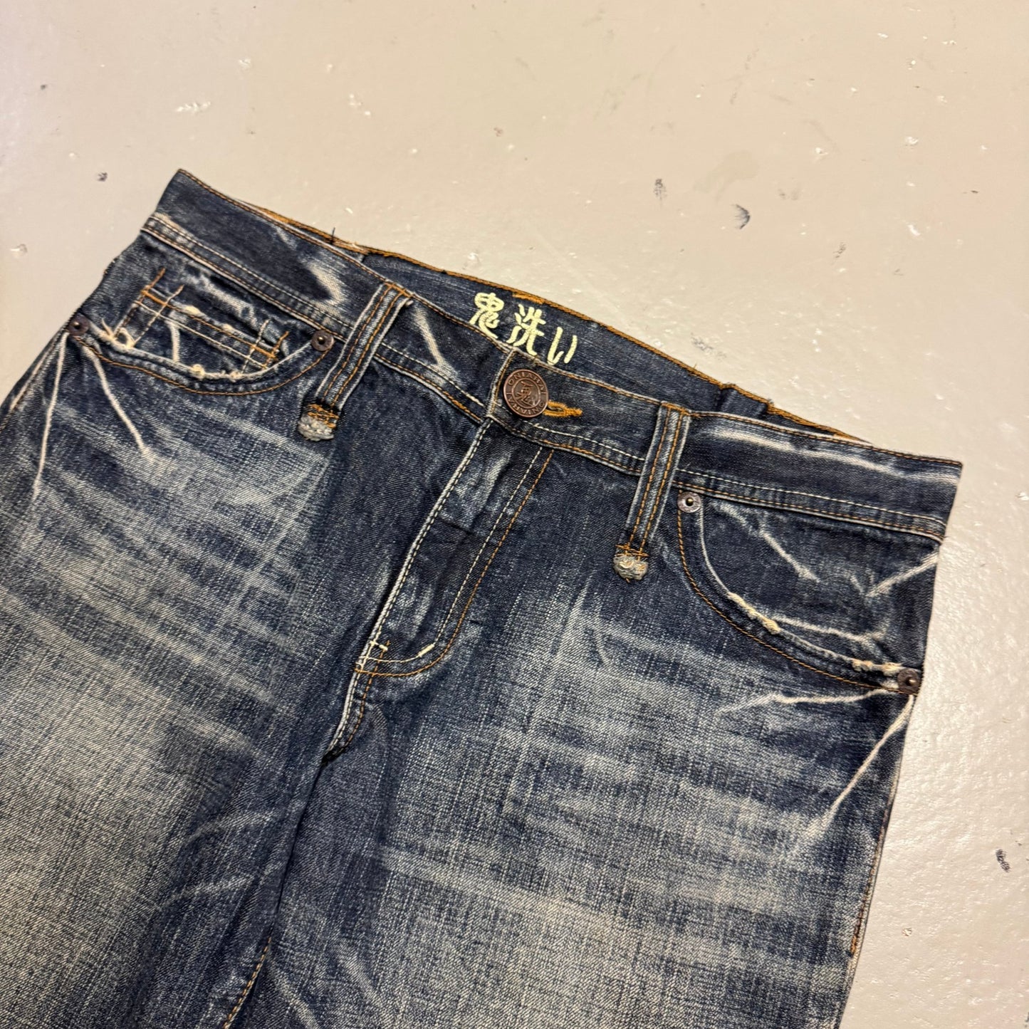 2000‘s Oniarai Japanese Archive Baggy Jeans *very rare 34x34 - Lennys Vintage