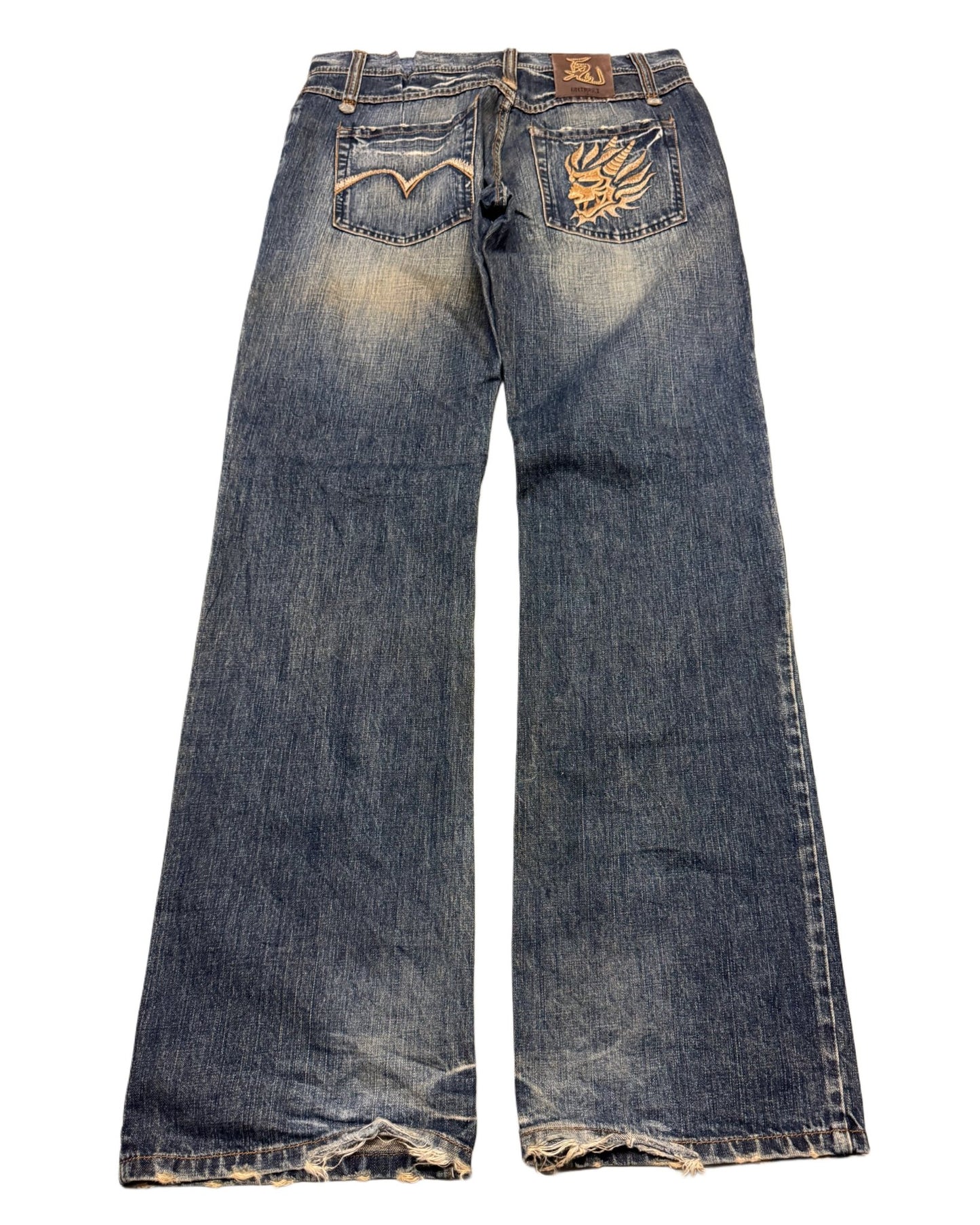 2000‘s Oniarai Japanese Archive Baggy Jeans *very rare 34x34 - Lennys Vintage