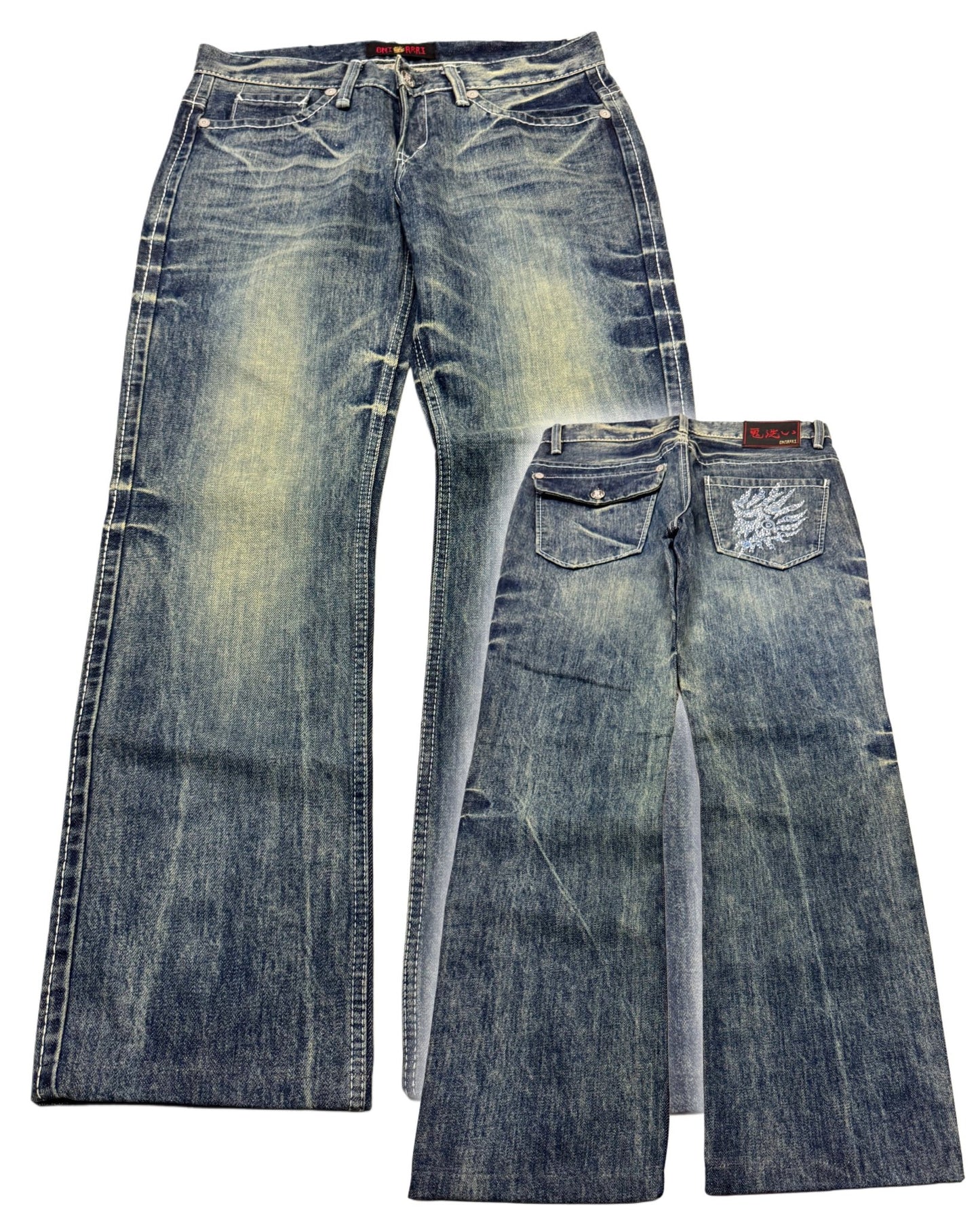 2000‘s Oniarai Japanese Archive Jeans *very rare 30x28 - Lennys Vintage