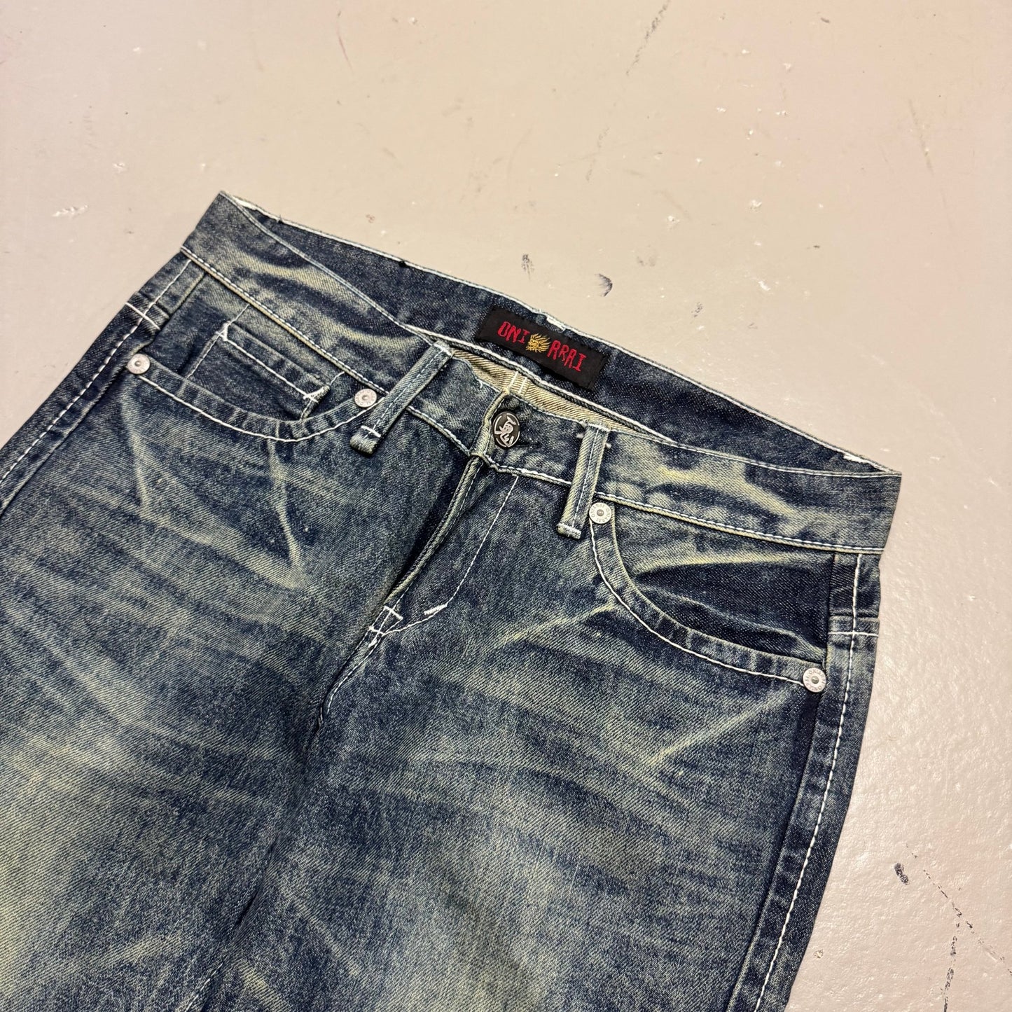 2000‘s Oniarai Japanese Archive Jeans *very rare 30x28 - Lennys Vintage