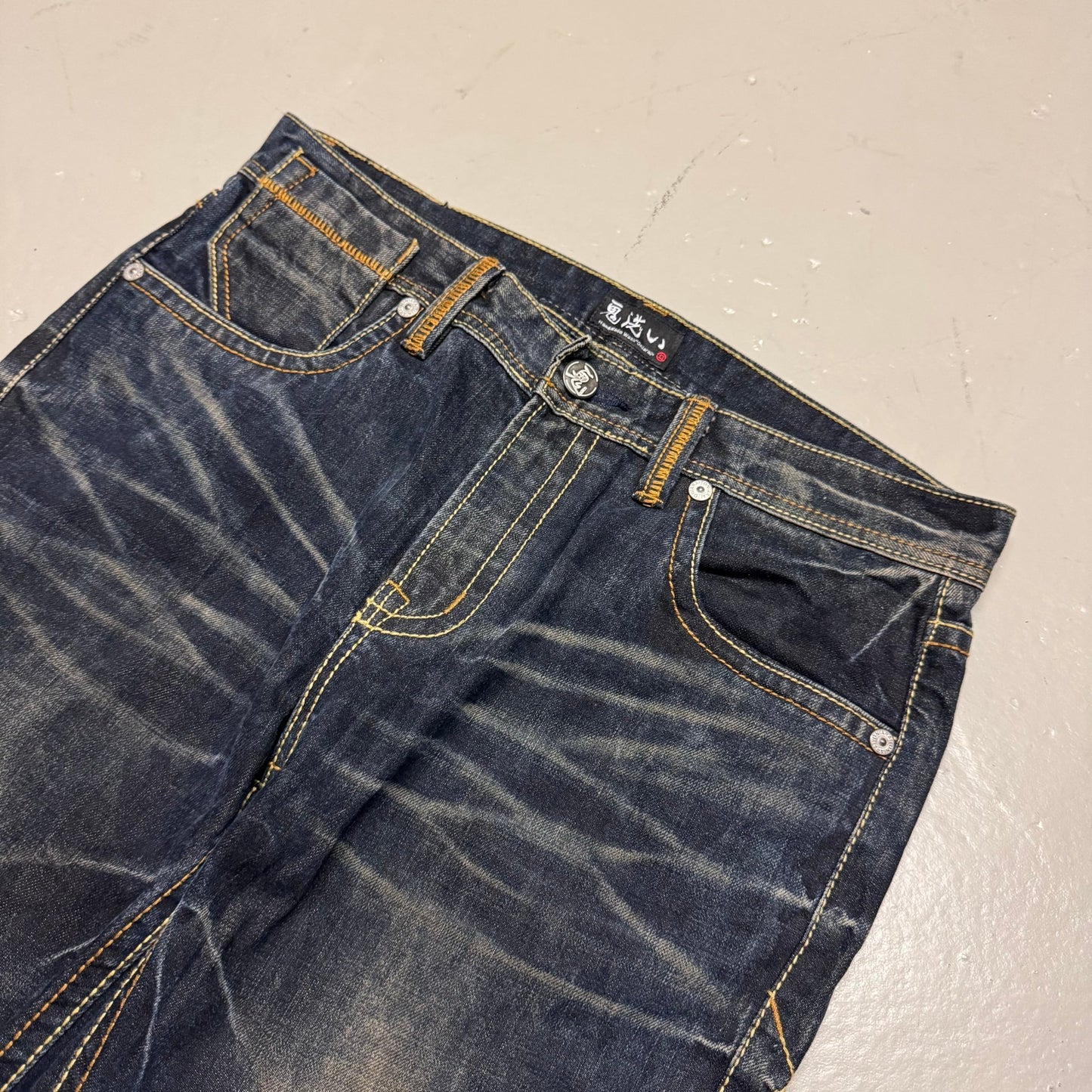 2000‘s Oniarai Japanese Straight Jeans *selten 32x31 - Lennys Vintage