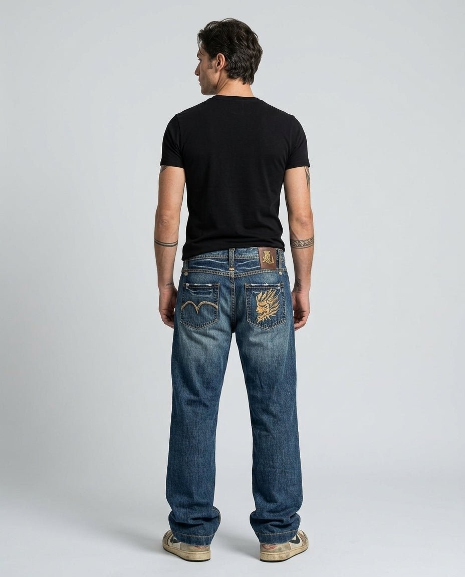 2000's Oniarai Japanese Straight/Baggy Jeans *rare 36x32 (XL) - Lennys Vintage