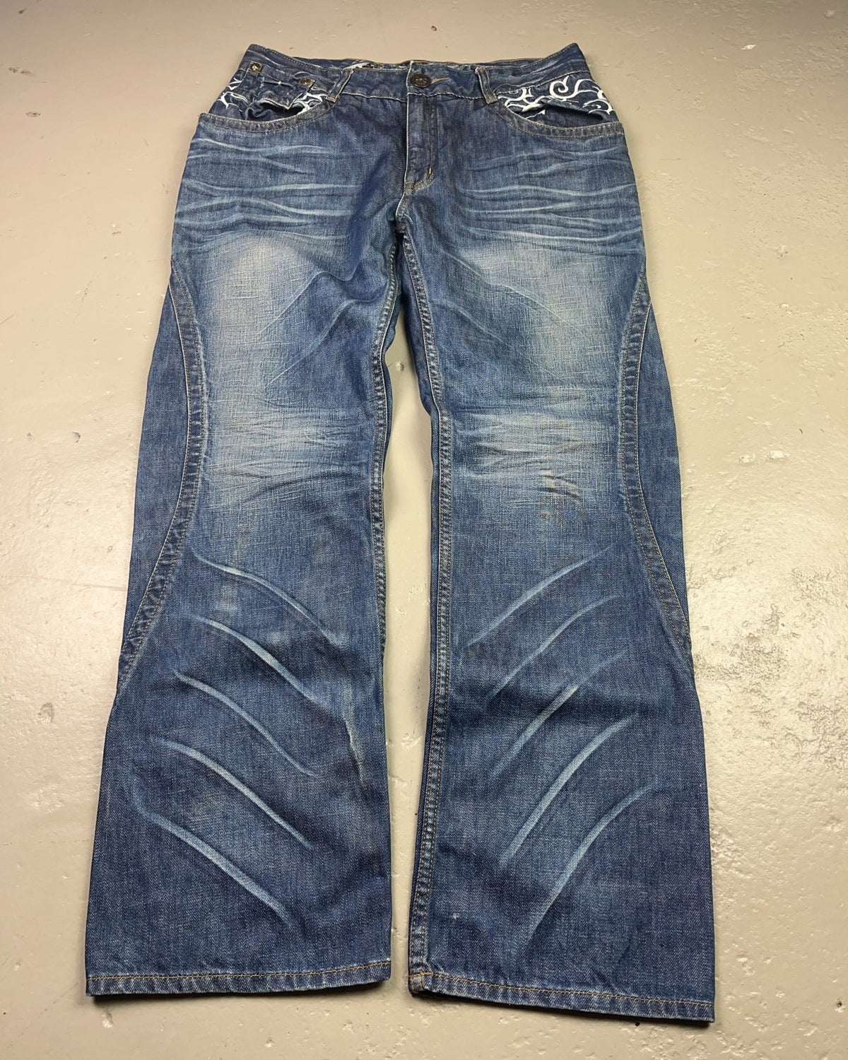 2000's Osaka Big Train Baggy Japanese Jeans * 37x36 (XL) - Lennys Vintage