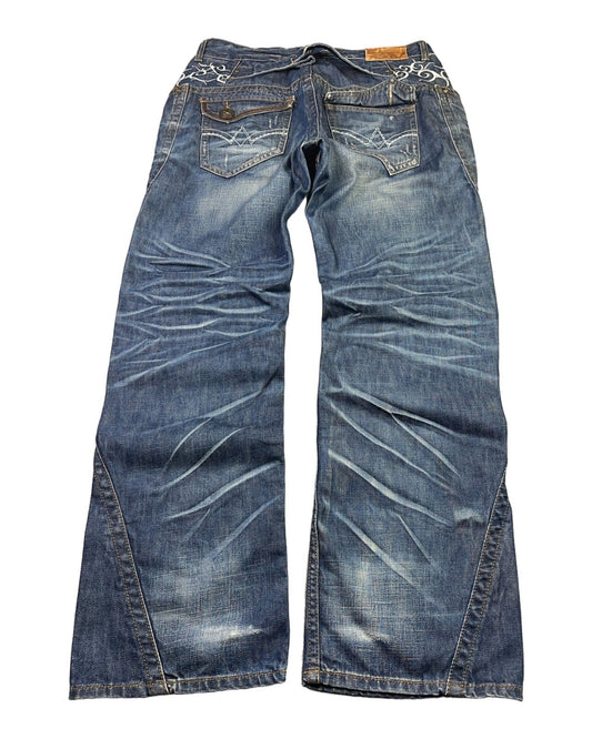 2000's Osaka Big Train Baggy Japanese Jeans * 37x36 (XL) - Lennys Vintage