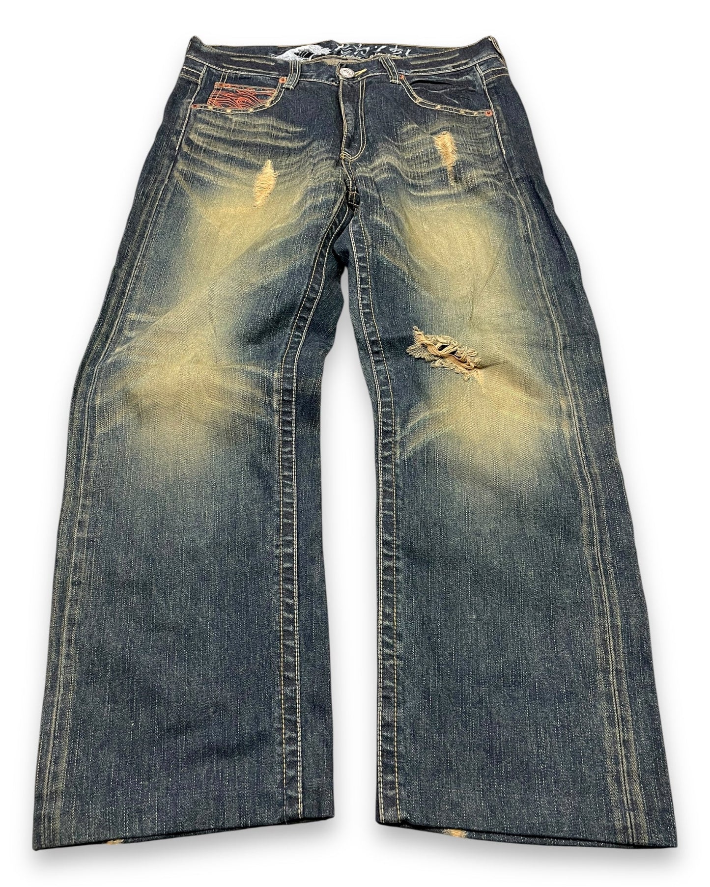 2000‘s Osaka Big Train Japanese Archive Baggy Jeans *very rare 33x30 - Lennys Vintage