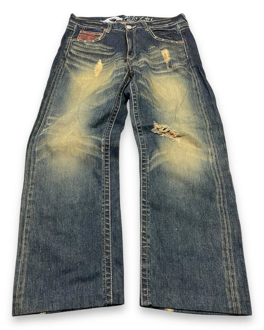 2000‘s Osaka Big Train Japanese Archive Baggy Jeans *very rare 33x30 - Lennys Vintage