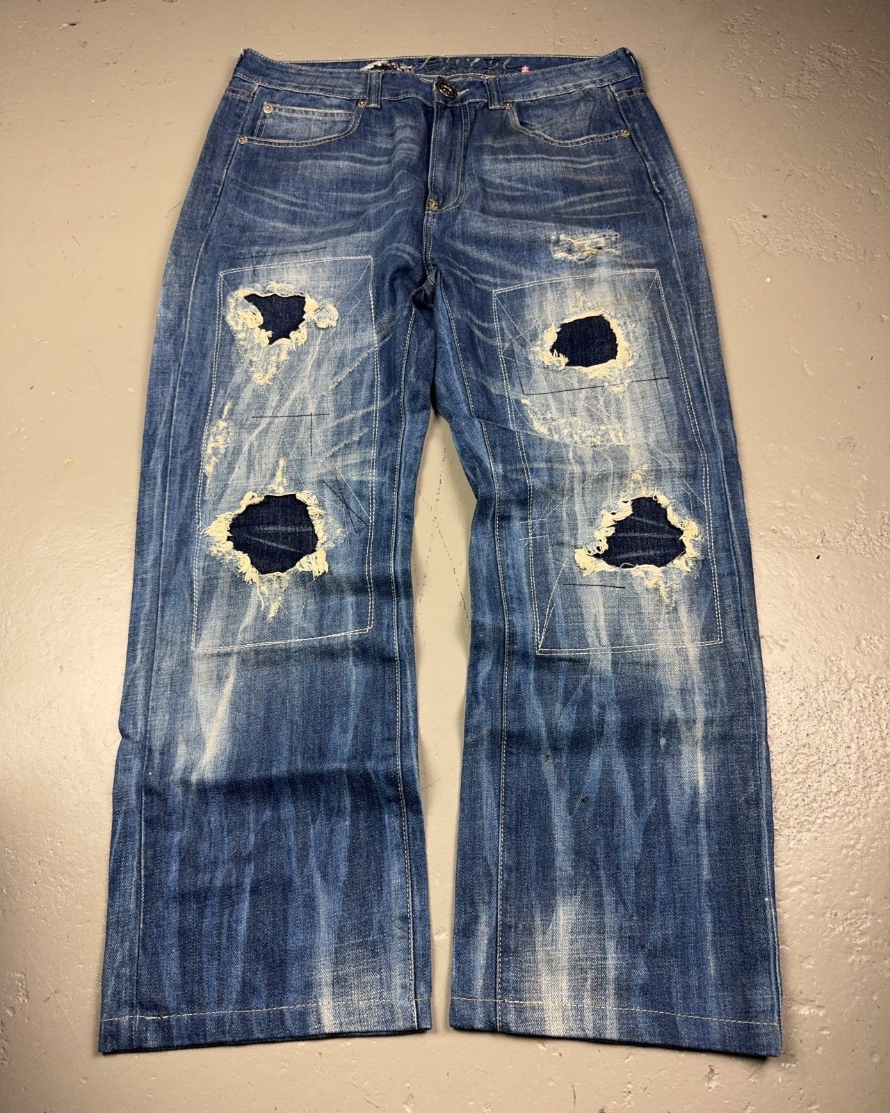 2000's Osaka Big Train Japanese Archive Baggy Jeans *very rare 36x30 (XL) - Lennys Vintage