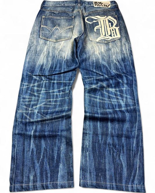 2000's Osaka Big Train Japanese Archive Baggy Jeans *very rare 36x30 (XL) - Lennys Vintage