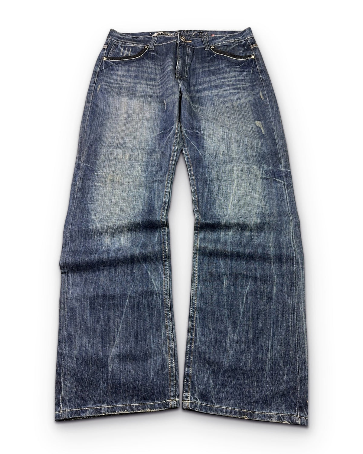 2000's Osaka Big Train Japanese Baggy Jeans *very rare 37x34 (XL) - Lennys Vintage