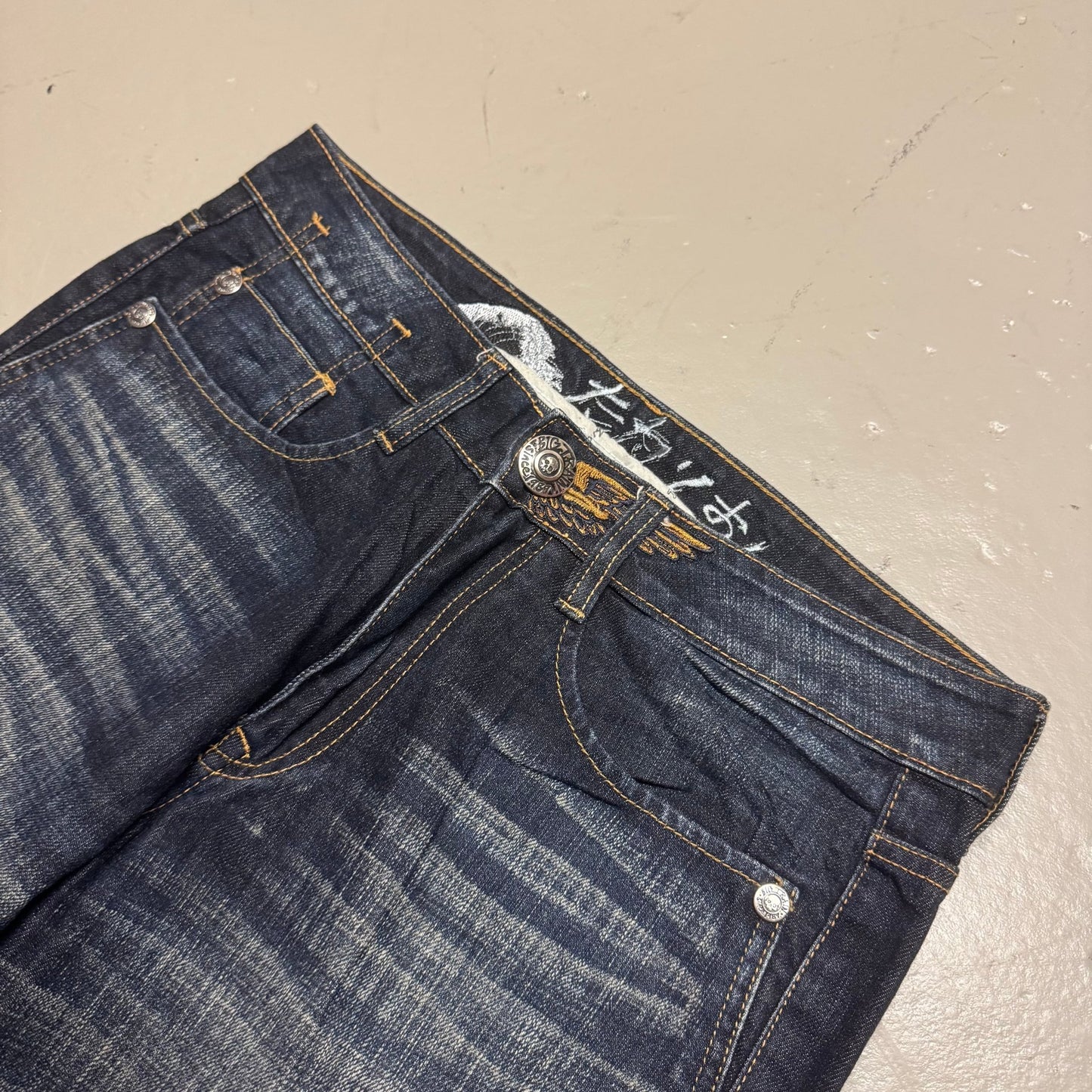 2000‘s Osaka Big Train Japanese Baggy/Straight Jeans *rare 30x32 - Lennys Vintage