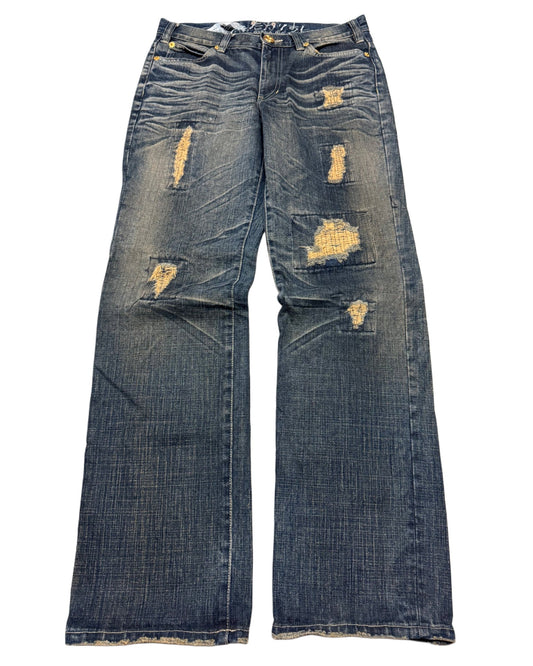 2000‘s Osaka Big Train Japanese Baggy/Straight Jeans *rare 32x33 - Lennys Vintage