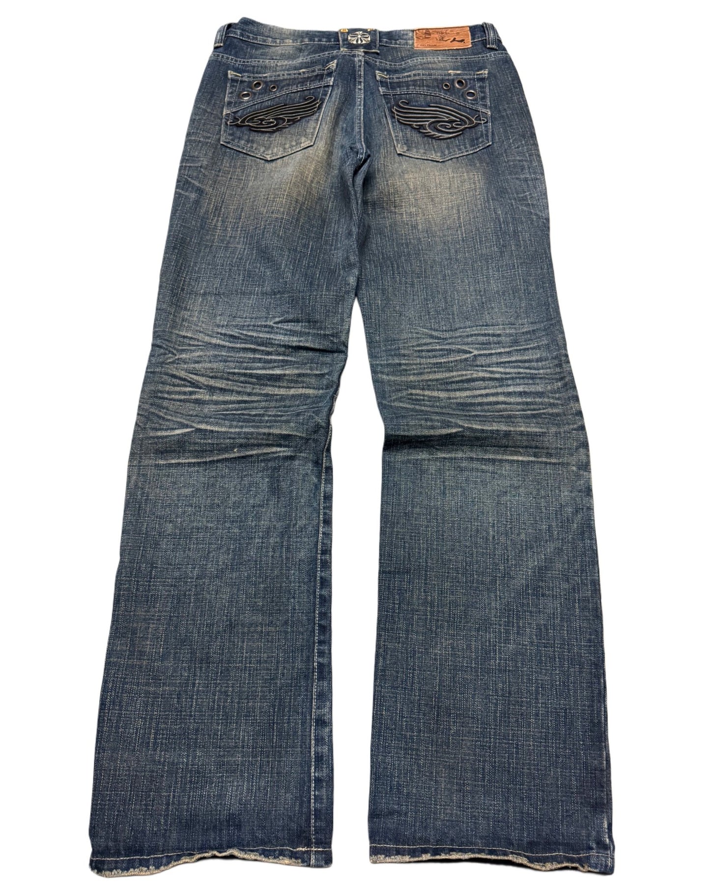 2000‘s Osaka Big Train Japanese Baggy/Straight Jeans *rare 32x33 - Lennys Vintage