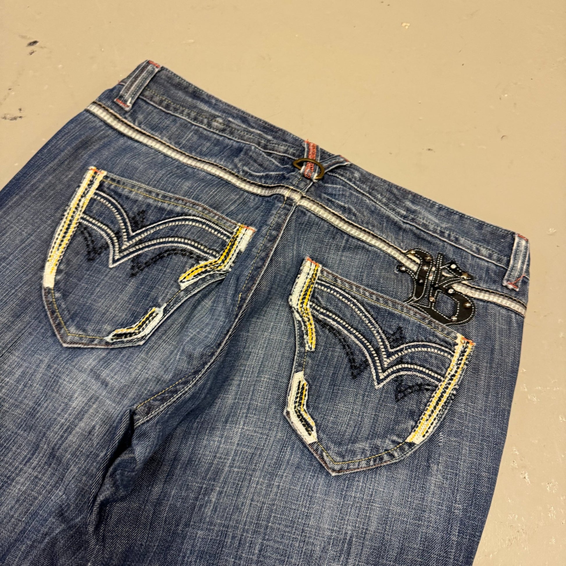 2000‘s Osaka Big Train Japanese Baggy/Straight Jeans *rare 34x34 - Lennys Vintage