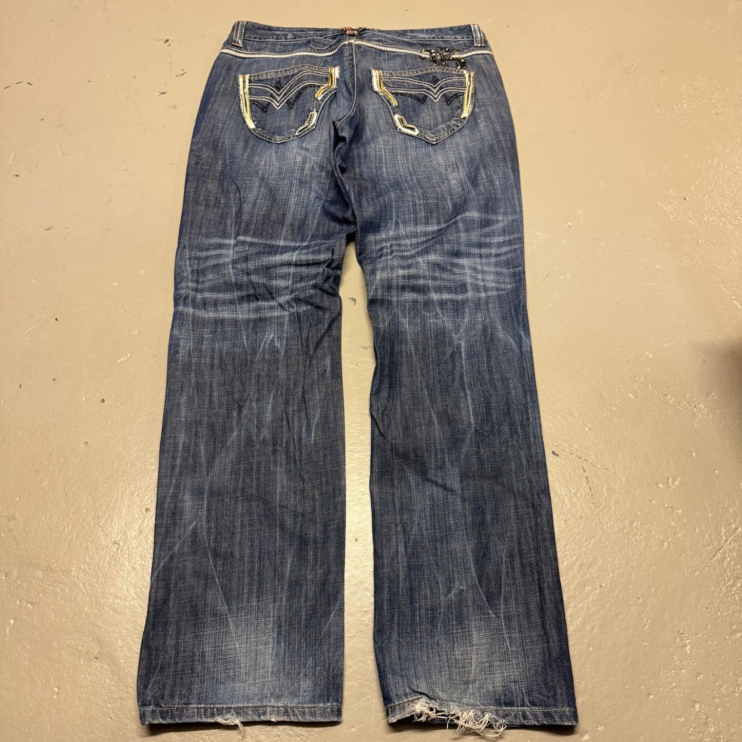2000‘s Osaka Big Train Japanese Baggy/Straight Jeans *rare 34x34 - Lennys Vintage
