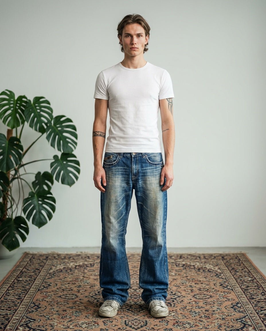 2000's Osaka Big Train Japanese Straight/Baggy Jeans *rare 34x32 (L) - Lennys Vintage