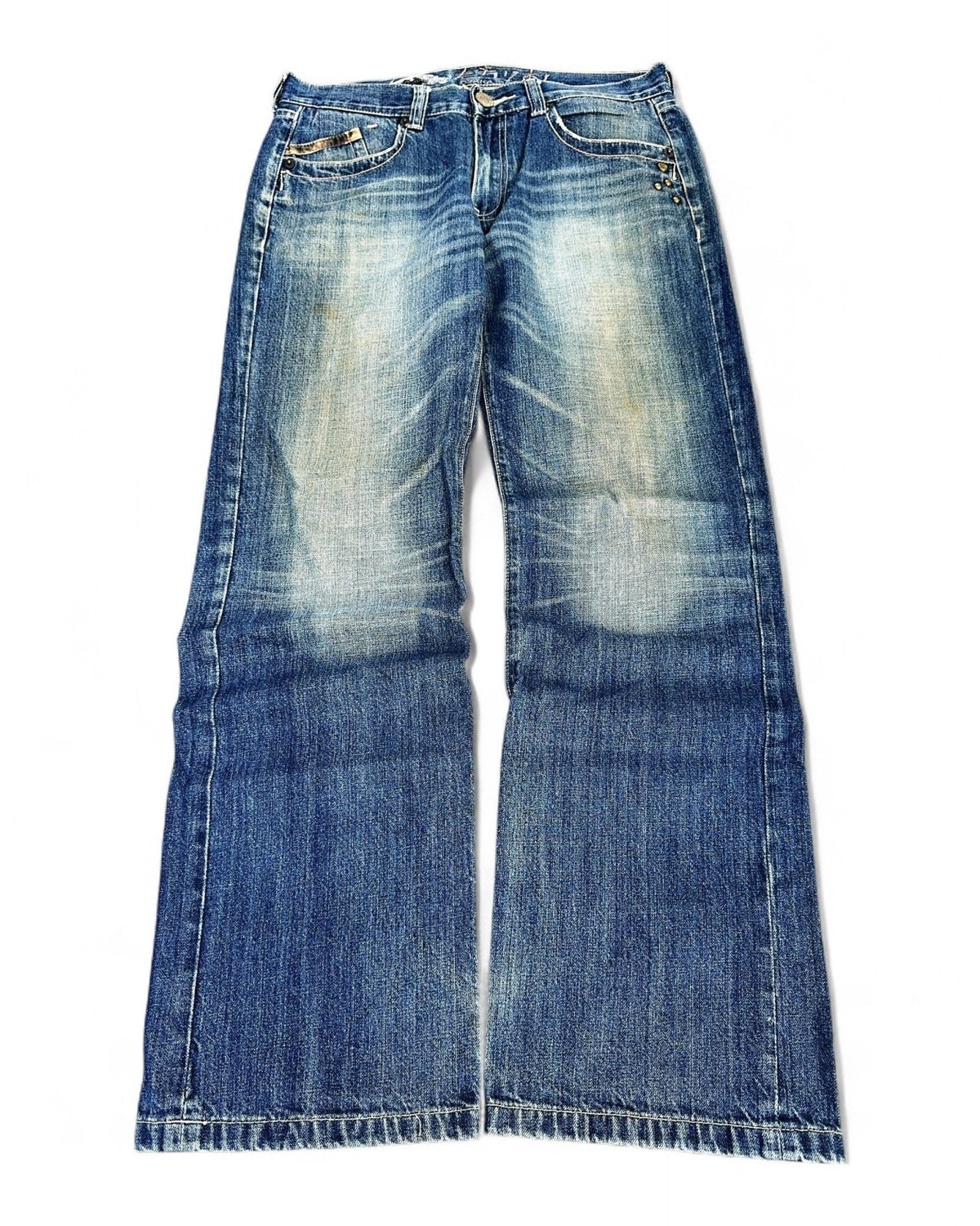 2000's Osaka Big Train Japanese Straight/Baggy Jeans *rare 34x32 (L) - Lennys Vintage