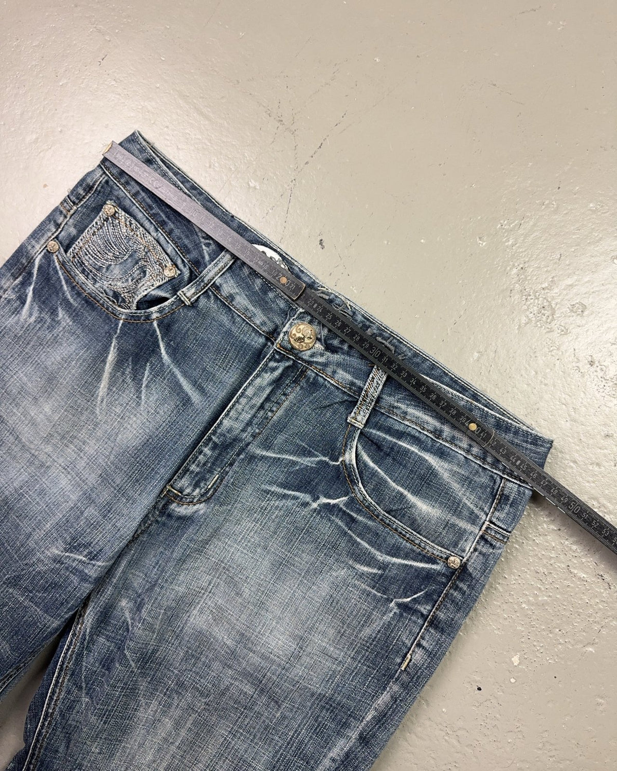 2000's Osaka Big Train Japanese Straight/Baggy Jeans *very rare 36x34 (XL) - Lennys Vintage