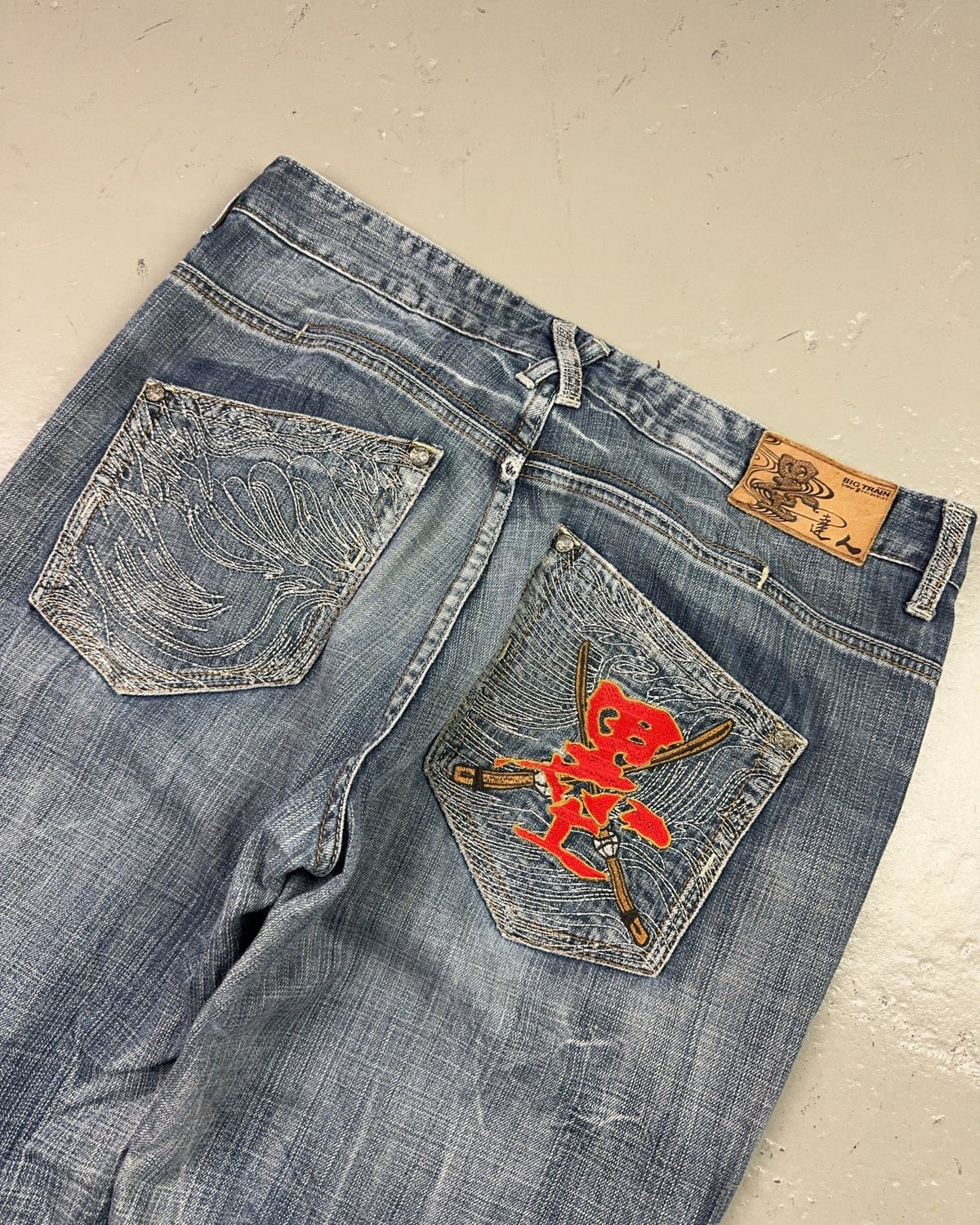 2000's Osaka Big Train Japanese Straight/Baggy Jeans *very rare 36x34 (XL) - Lennys Vintage