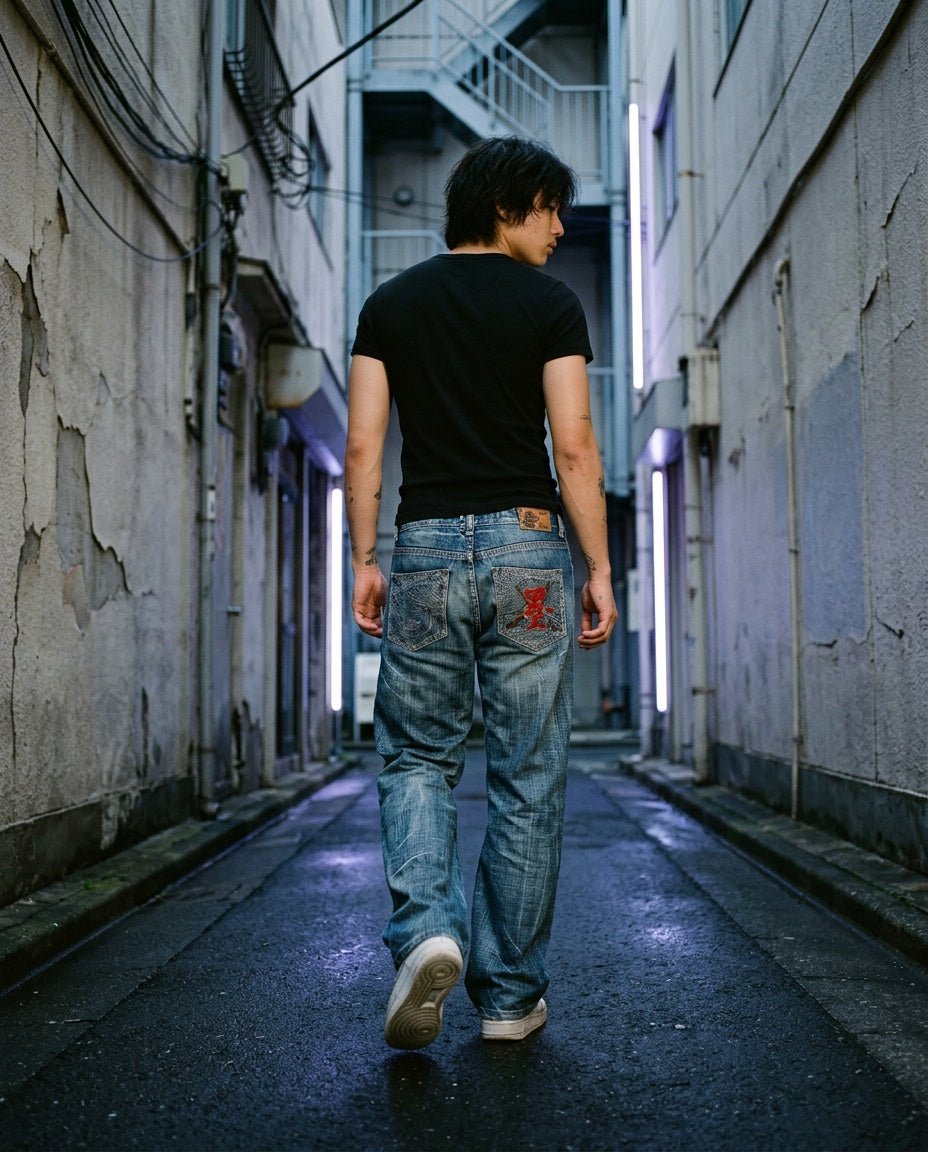 2000's Osaka Big Train Japanese Straight/Baggy Jeans *very rare 36x34 (XL) - Lennys Vintage