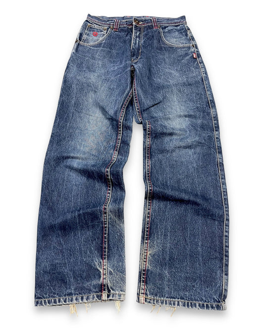 2000‘s Pelle Pelle Hip Hop Baggy Jeans Heavy Denim *rare 29x30 - Lennys Vintage