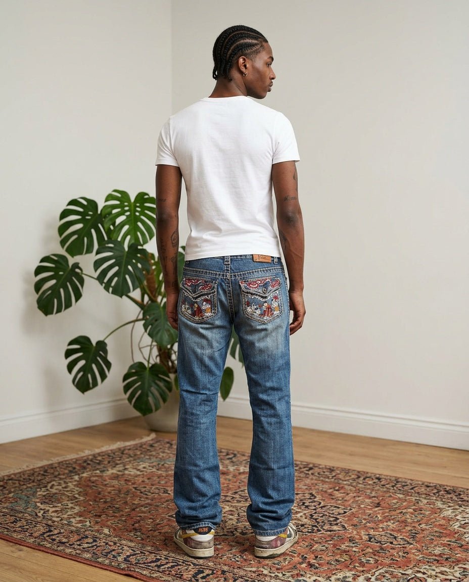 2000's People Of The World Straight Jeans *very rare 32x28 (M) - Lennys Vintage