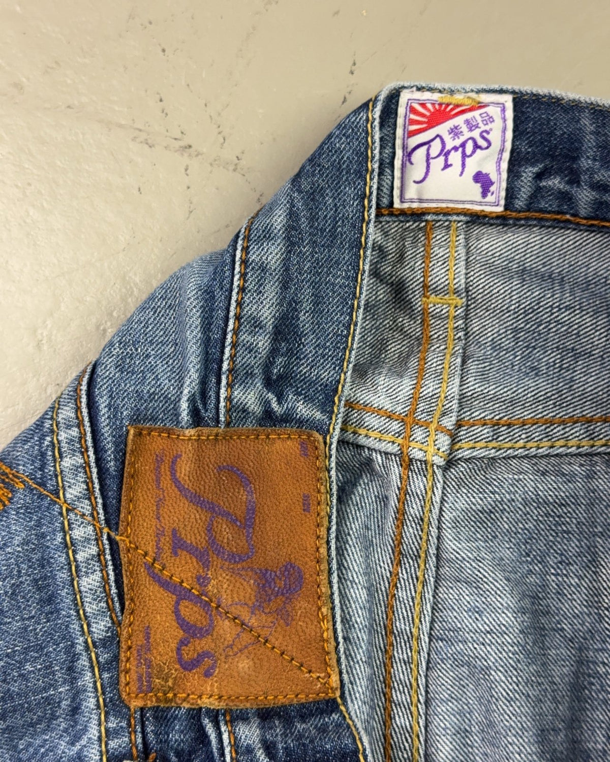2000's PRPS *made in Japan Japanese Archive Straight/Baggy Jeans *very rare 34x34 (L) - Lennys Vintage