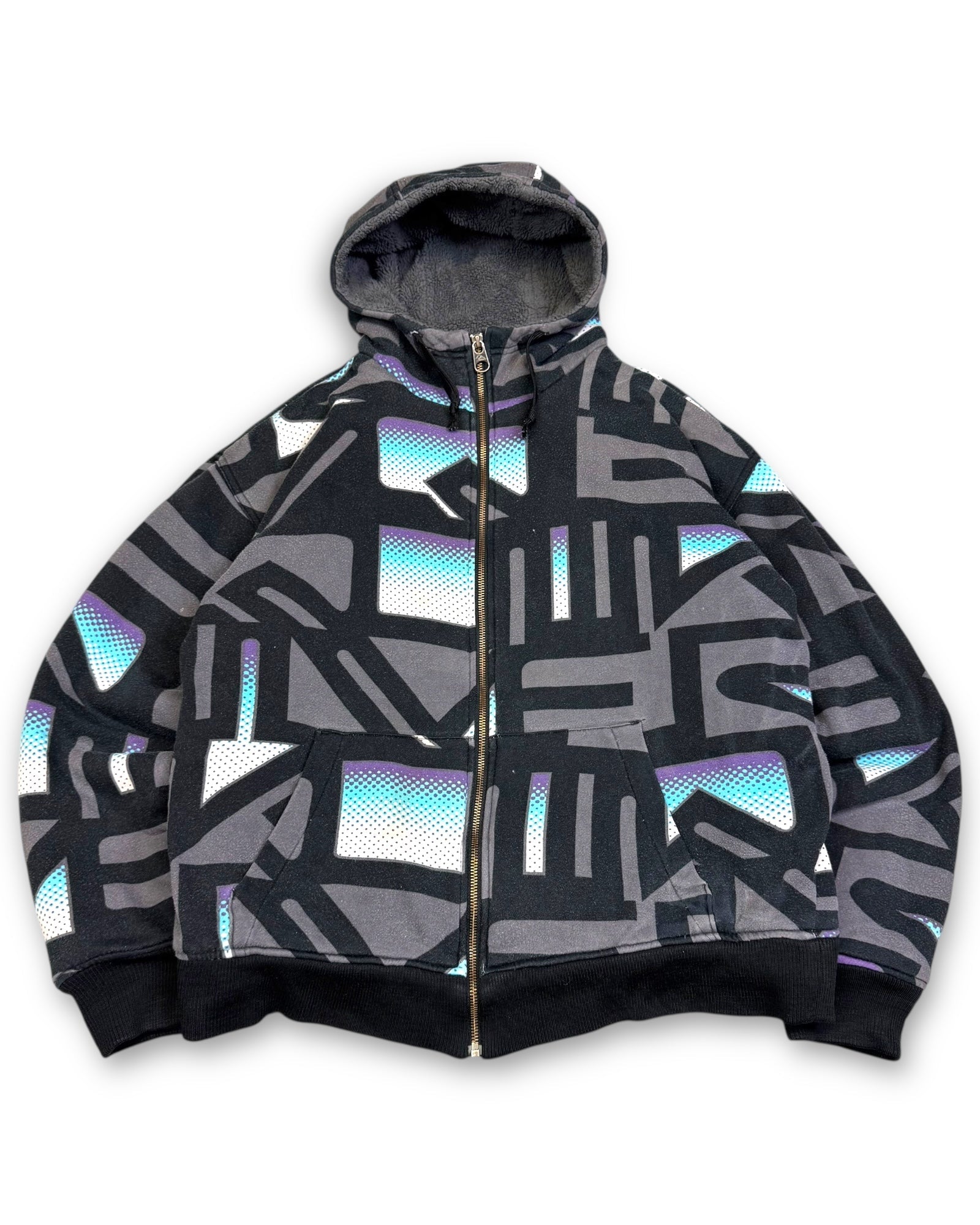 2000’s Quiksilver Padded Zip Hoodie *very rare (XL) - Lennys Vintage