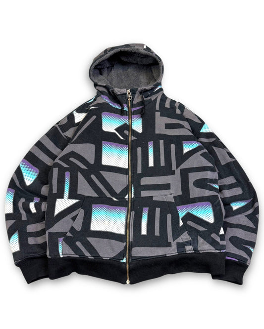 2000’s Quiksilver Padded Zip Hoodie *very rare (XL) - Lennys Vintage