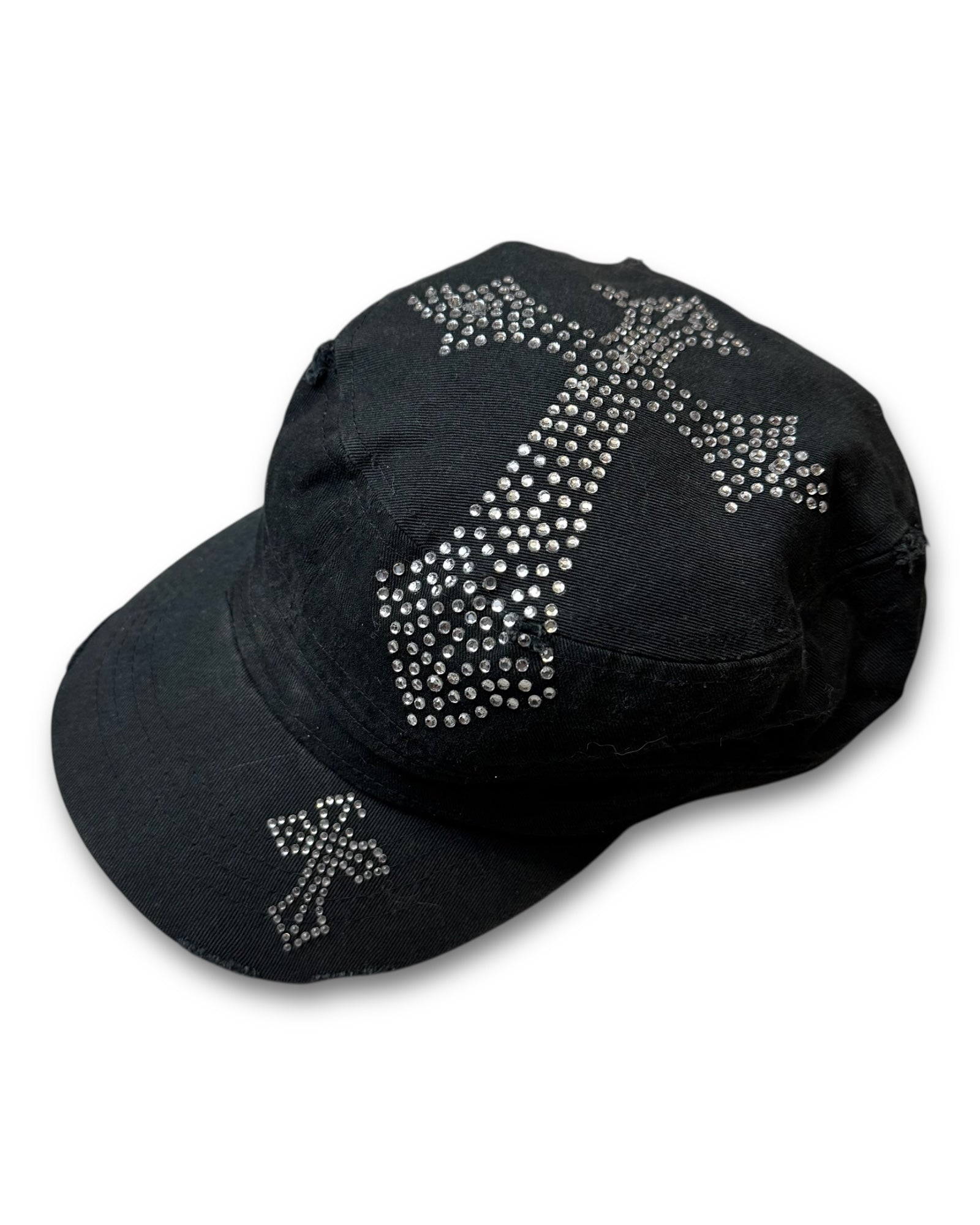 2000‘s Rhinestone Cross Cap - Lennys Vintage