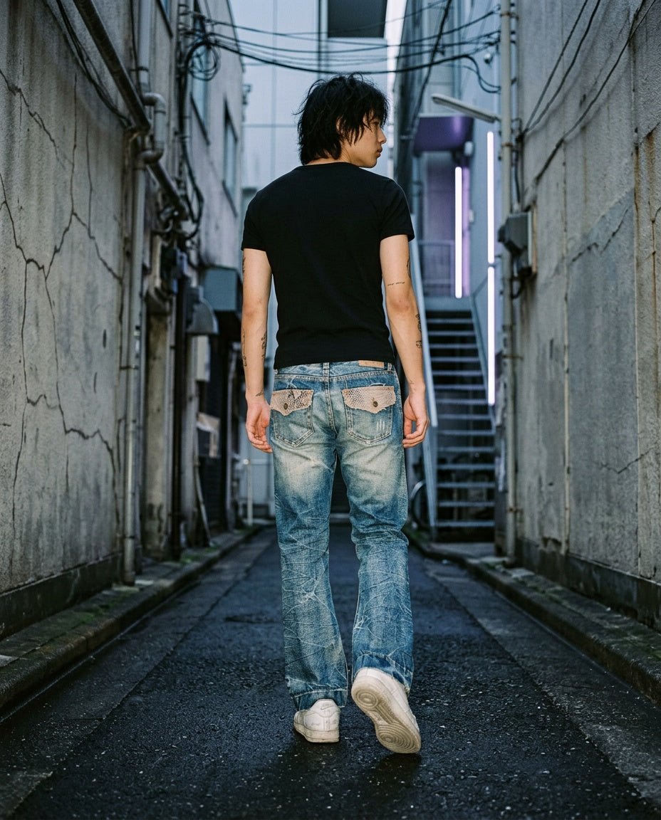 2000's Rna Inc. Japanese Archive Straight/Bootcut Jeans *very rare 33x32 (M) - Lennys Vintage